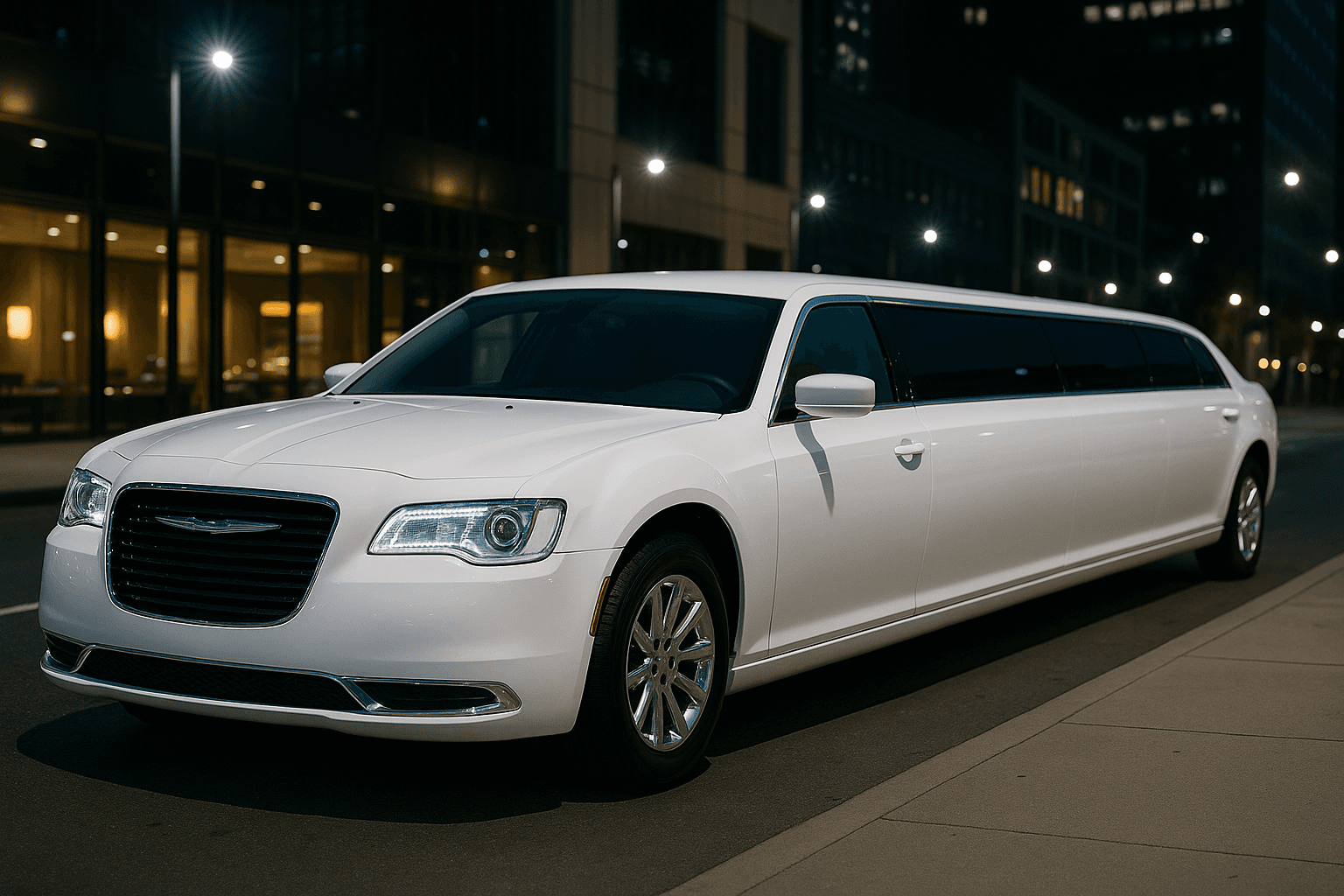 10 Passenger White Limo