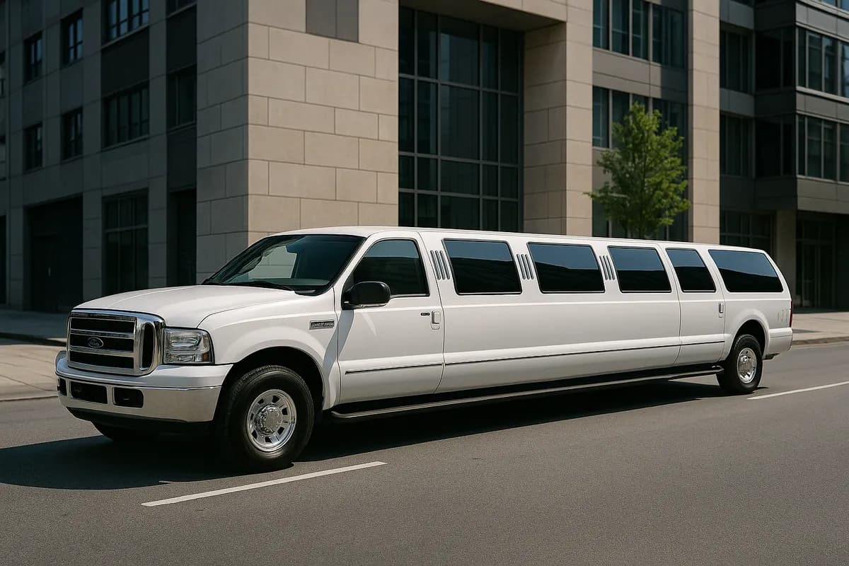 16-passenger limo exterior
