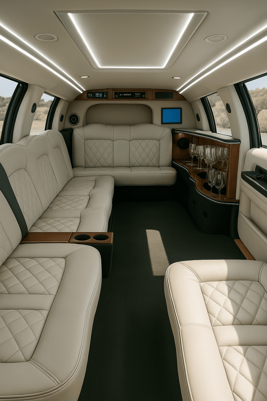 16 Passenger Limo interior view