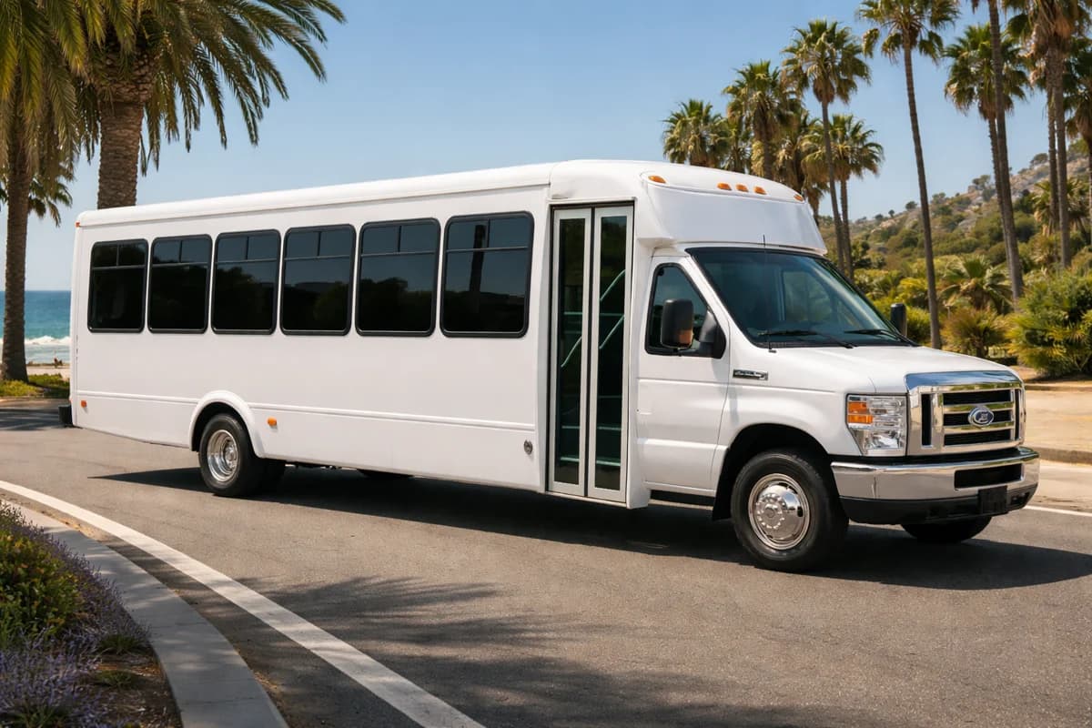 18-passenger coach bus exterior