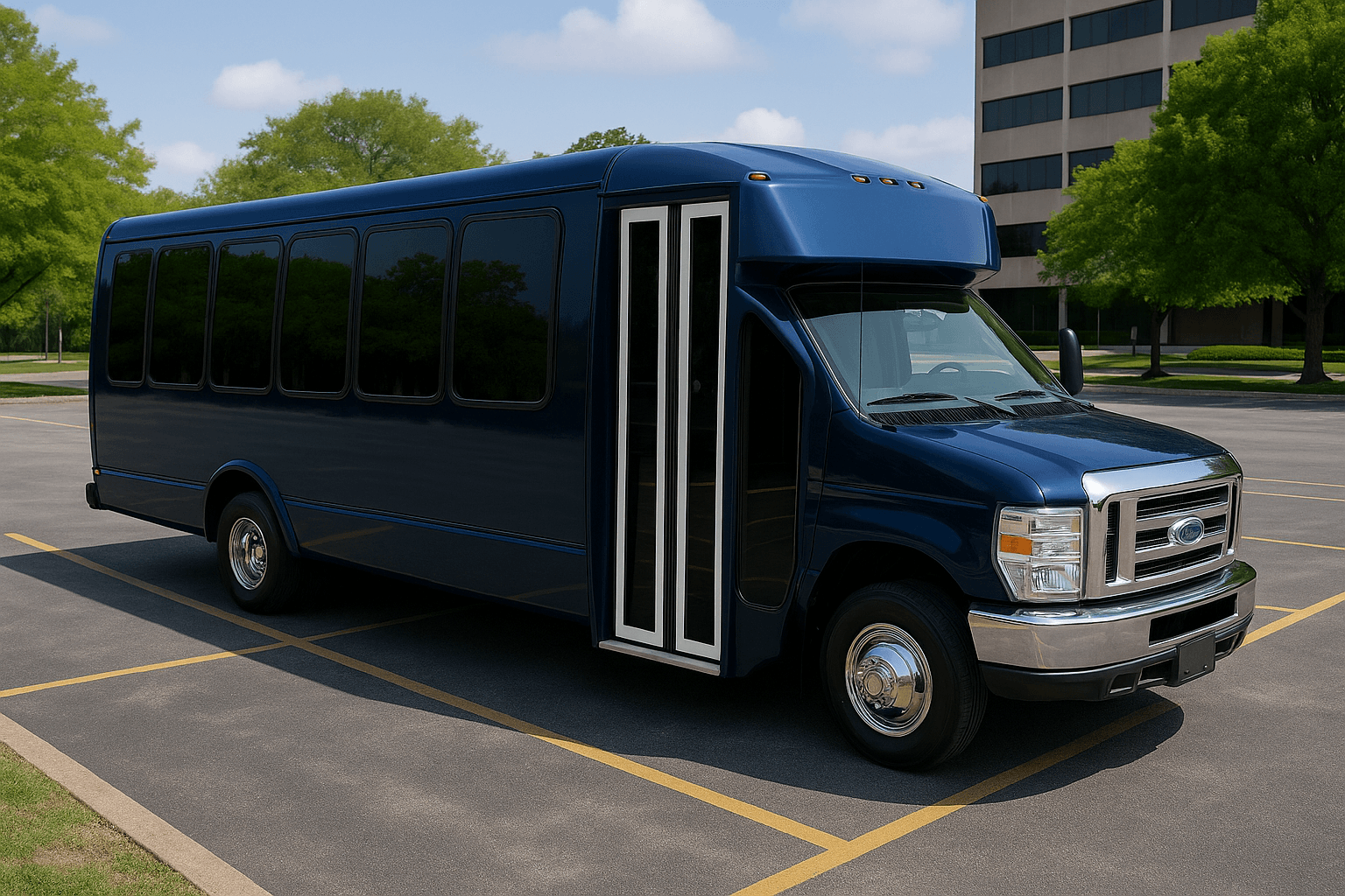 24 Passenger Party Bus β exterior