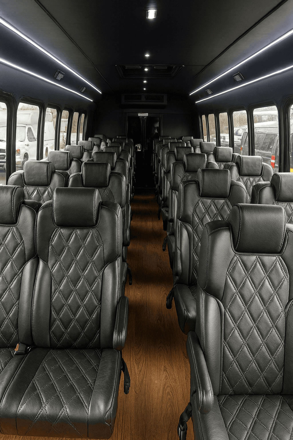 34 Passenger Coach Bus interior view