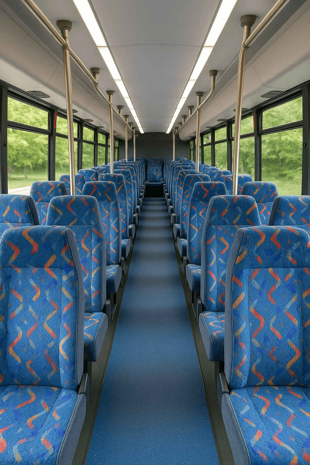 36 Passenger Coach Bus interior view