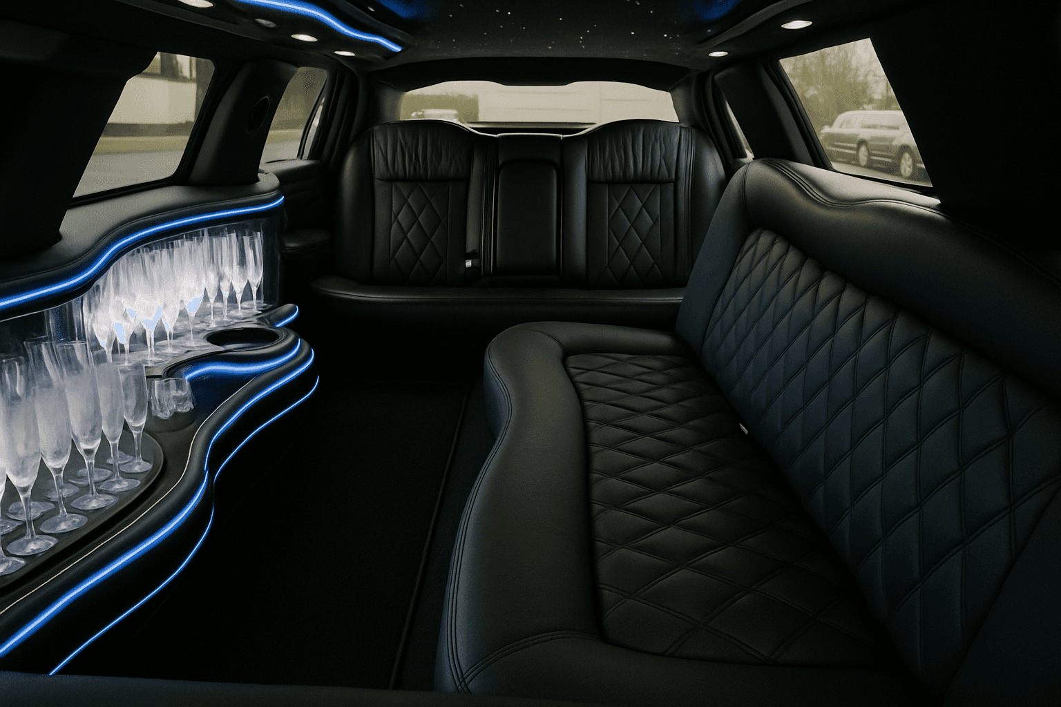 8 Passenger Limo interior view